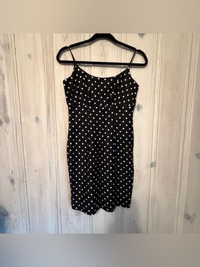 Geary Roark Women’s Black Polka Dot Spaghetti Strap Dress size 2